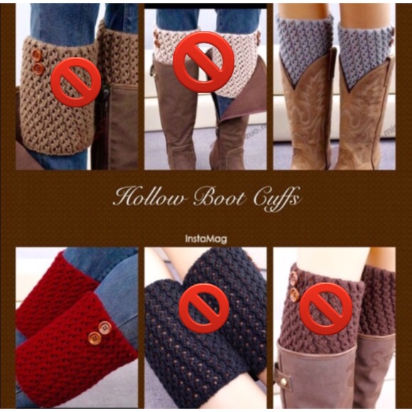 Accessories - ! 2 pairs for $8 ! RED Cute Hollow Boot Cuffs